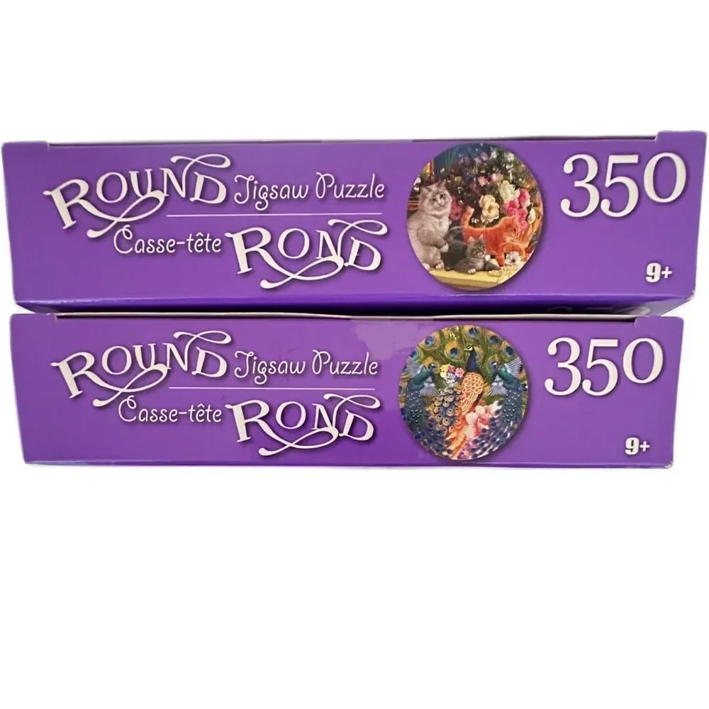 Craz Art 350 Piece Space Saver Jigsaw Puzzles‎ Cats & Peacocks